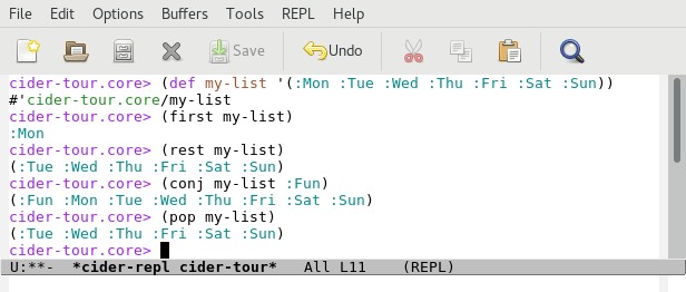 REPL Screenshot - Using List