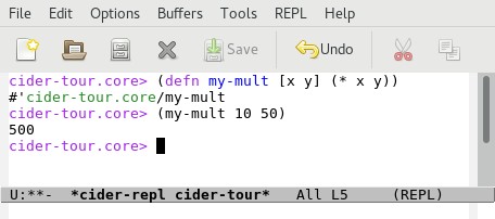 REPL Screenshot - Defining Functions